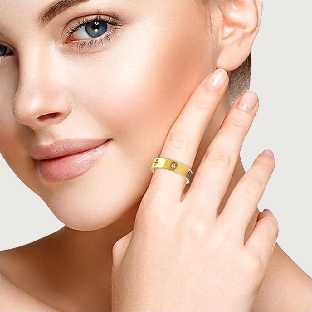 Gold Plated 'Besties Forever' Ring - IceGlint